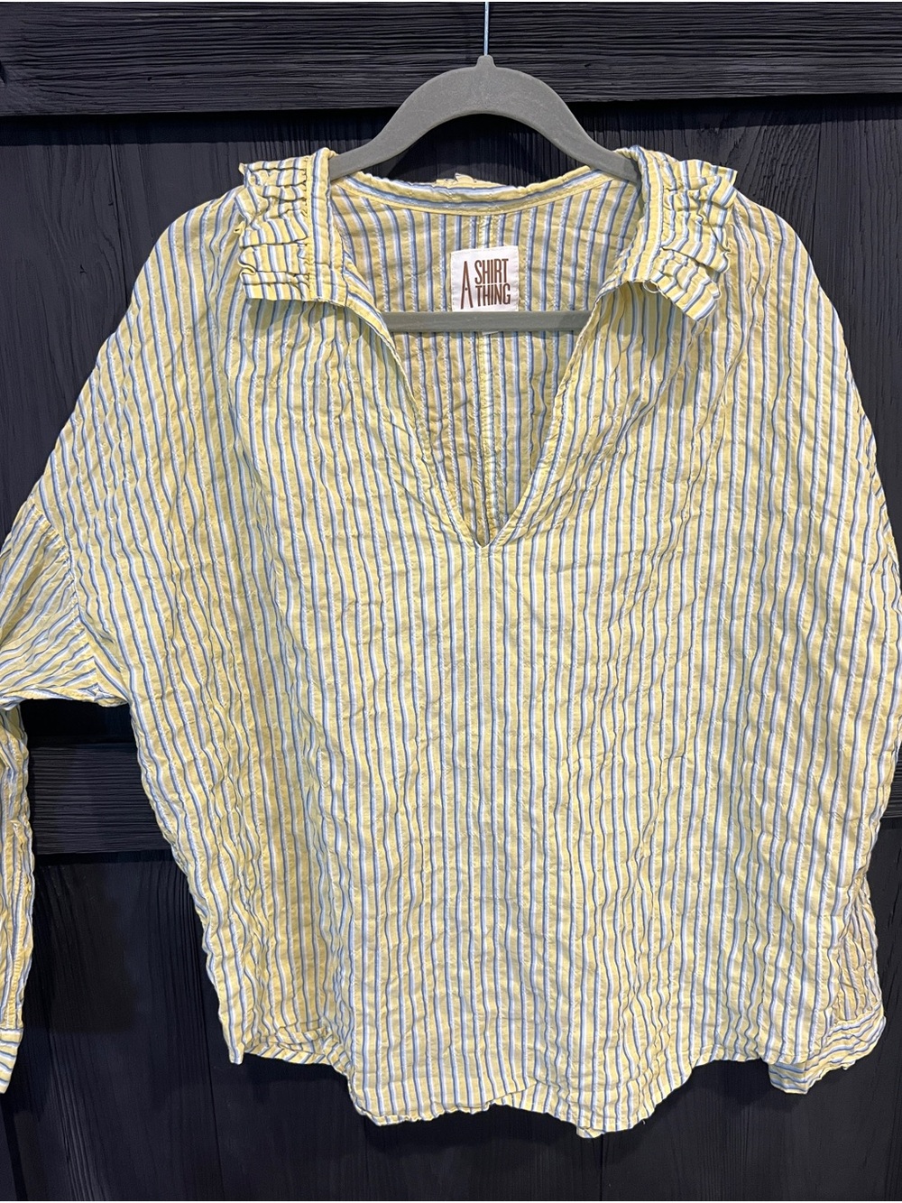 A Shirt Thing, Penelope Stripe Top, L